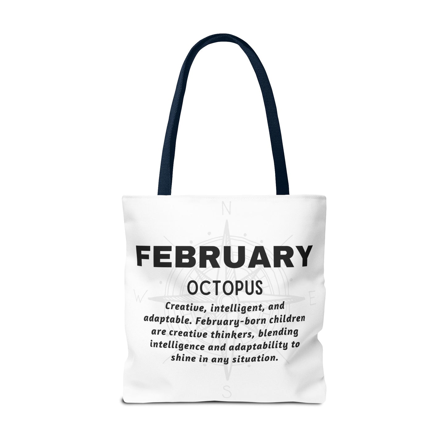 Kids Colorful February Octopus Birth Month Beach Tote Bag