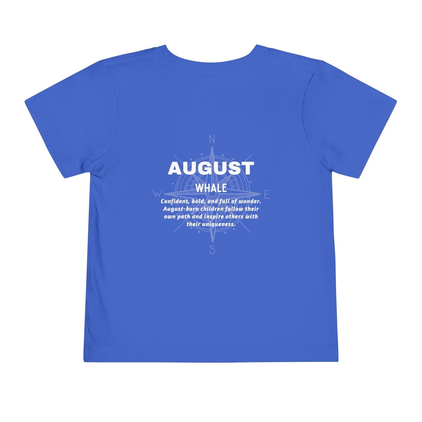 August Whale Toddler TShirt Kids Birth Month Sea Life Tee