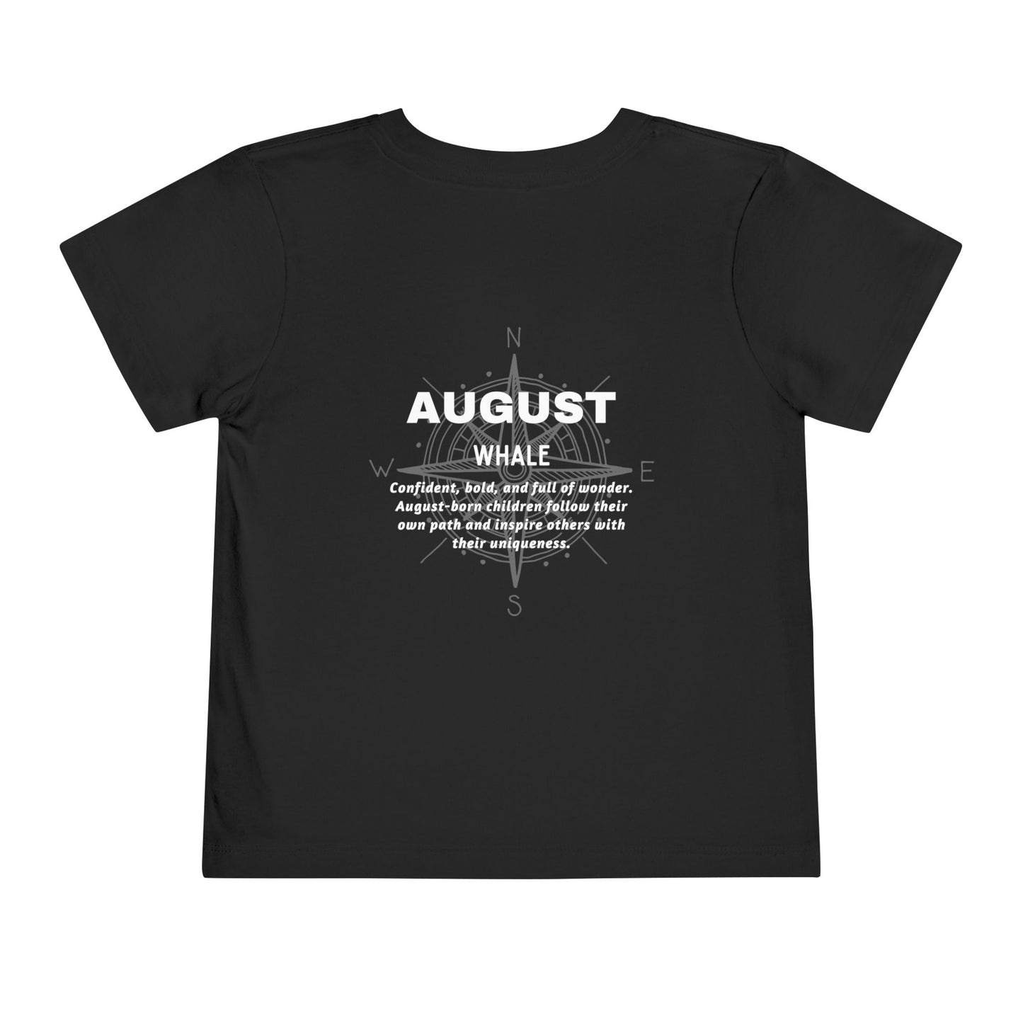 August Whale Toddler TShirt Kids Birth Month Sea Life Tee
