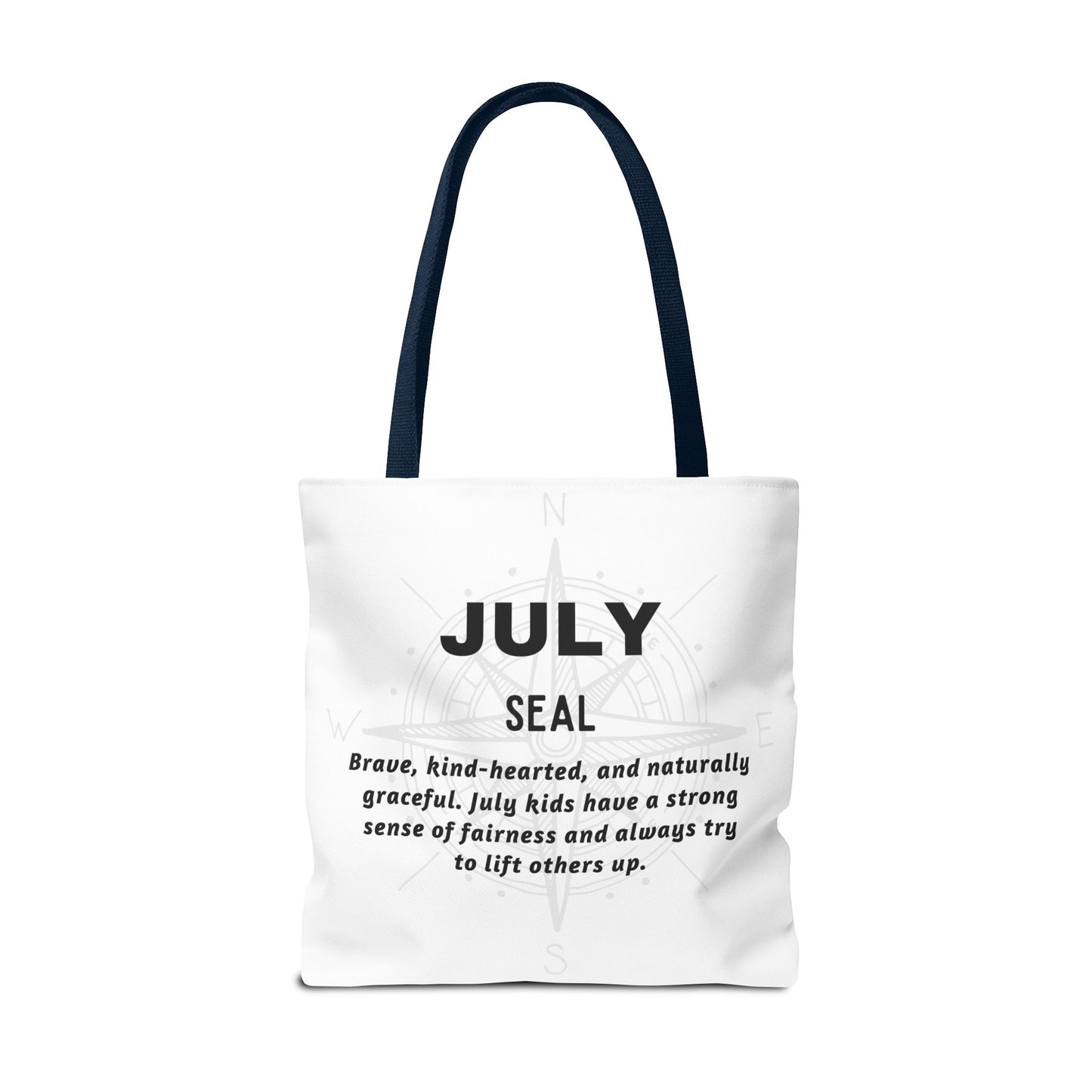 Kids Colorful July Seal Birth Month Beach Tote Bag