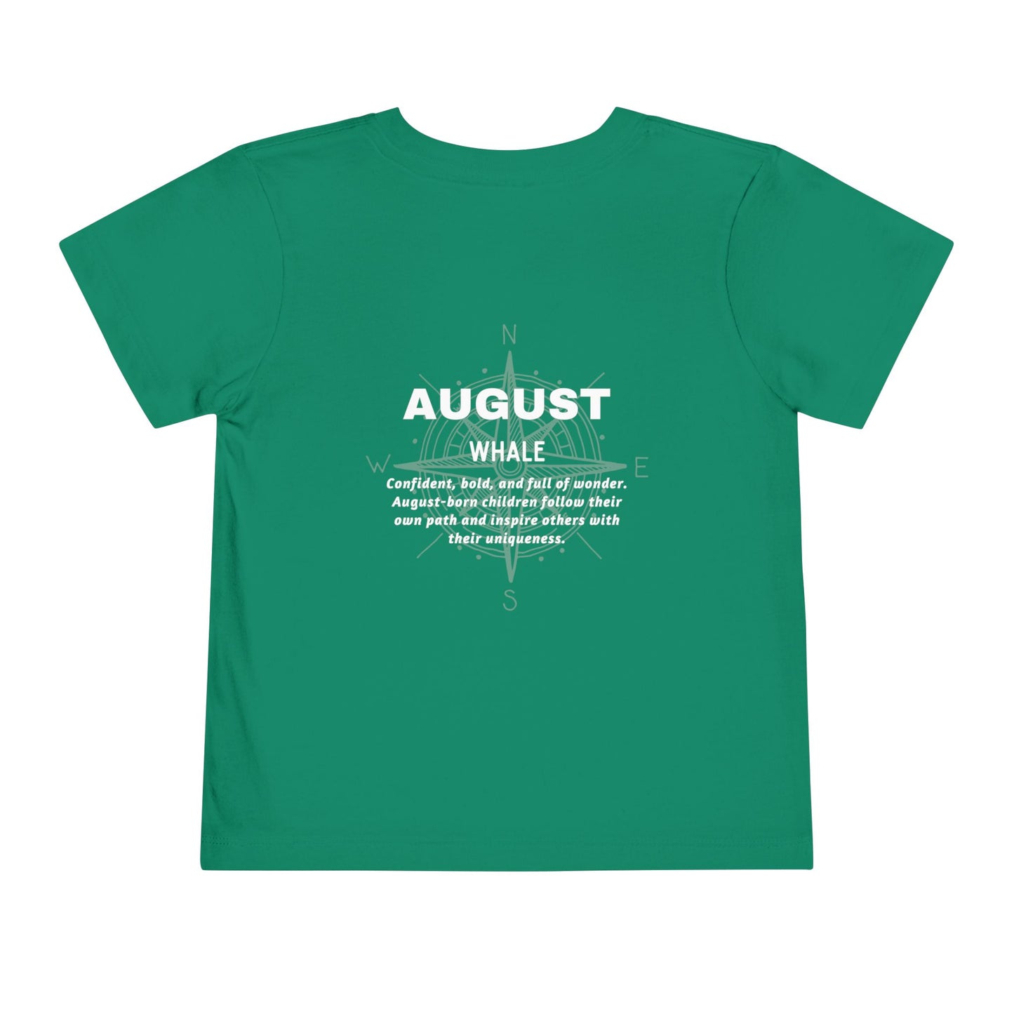 August Whale Toddler TShirt Kids Birth Month Sea Life Tee
