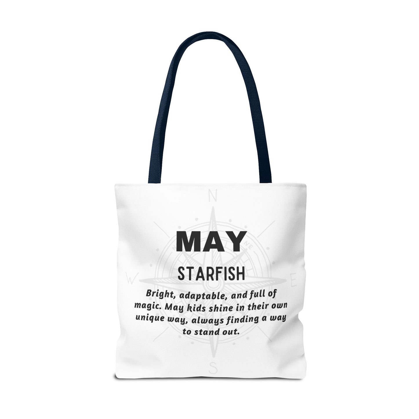 Kids Colorful May Starfish Birth Month Beach Tote Bag