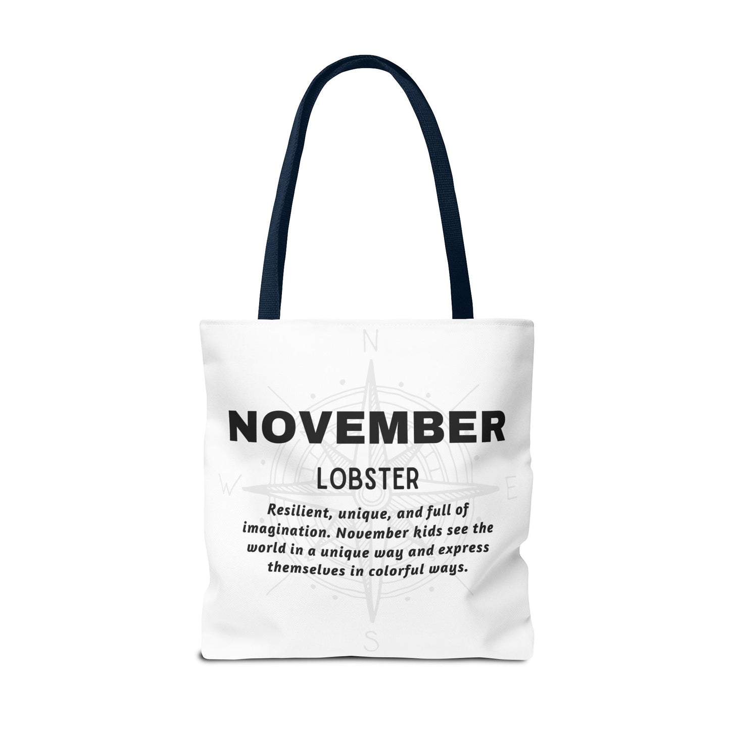 Kids Colorful November Lobster Birth Month Beach Tote Bag