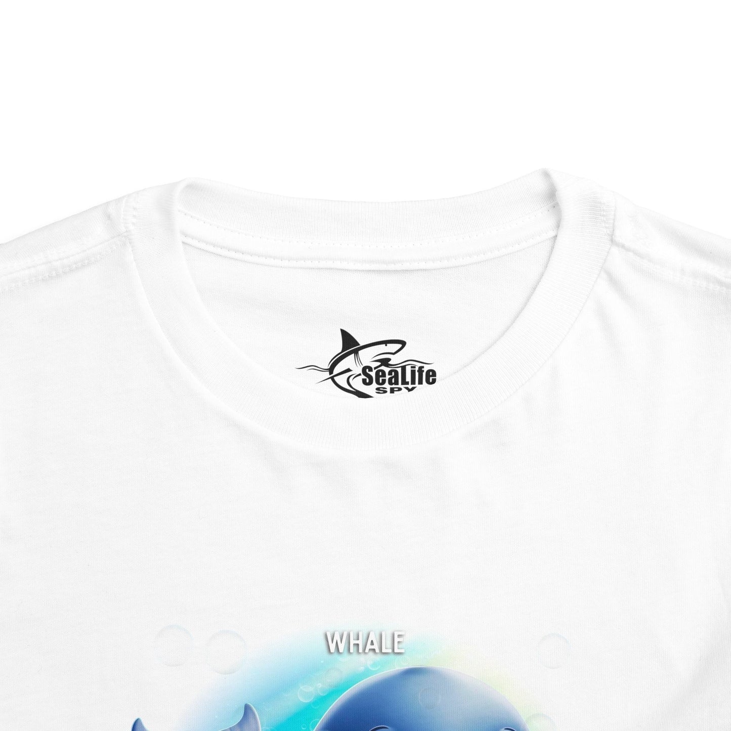 White kids birth month tshirt with whale sea life design in soft cotton fabric