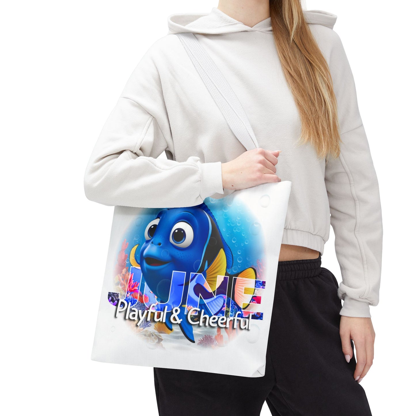 Kids Colorful June Blue Tang Birth Month Tote Bag