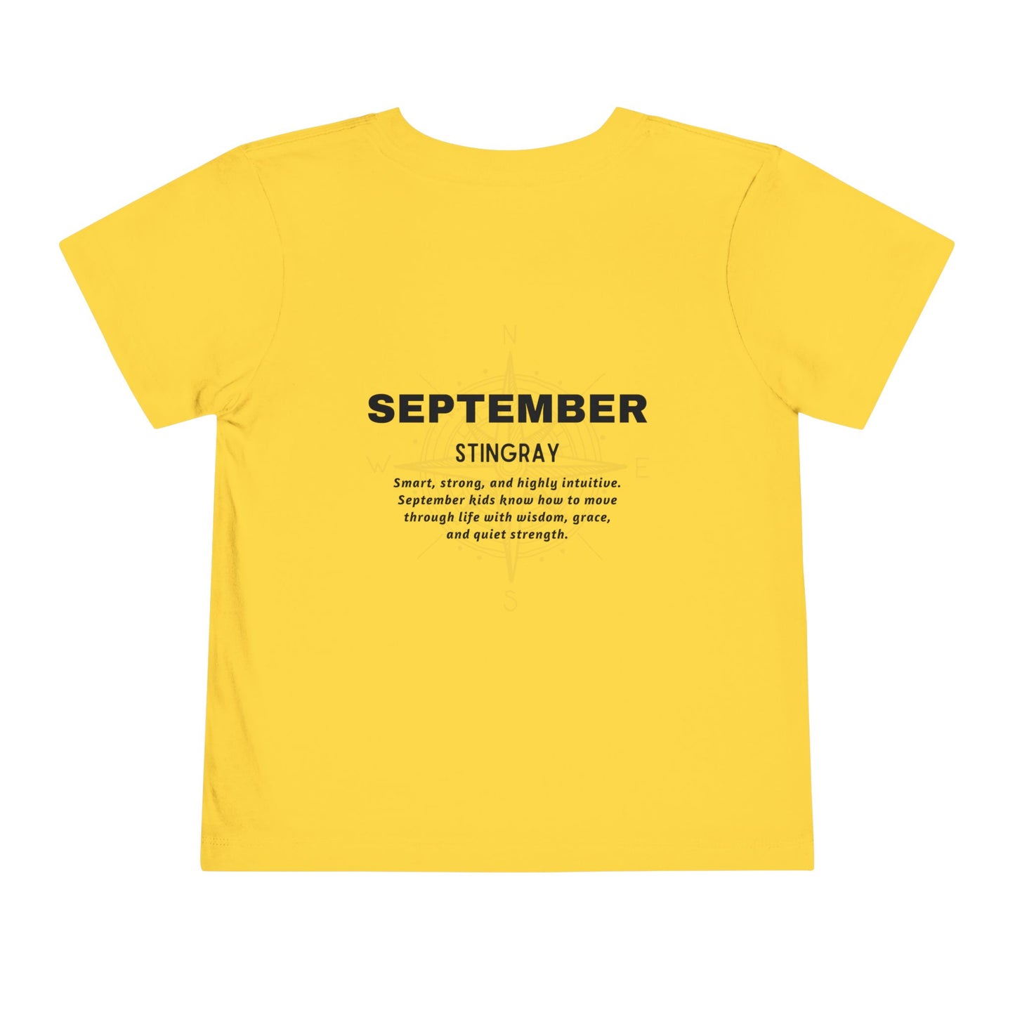 September Stingray Toddler Shirt, Kids Birth Month Sea Life Tshirt