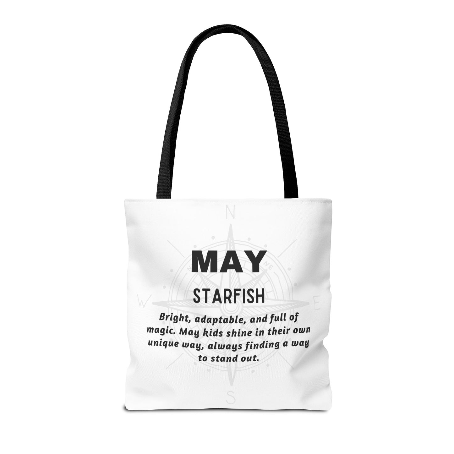 Kids Colorful May Starfish Birth Month Tote Bag