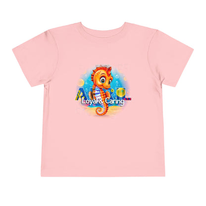 April Seahorse Toddler TShirt Kids Birth Month Ocean Tee