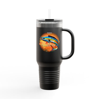January Wahoo Birth Month 40oz Travel Mug with Handle