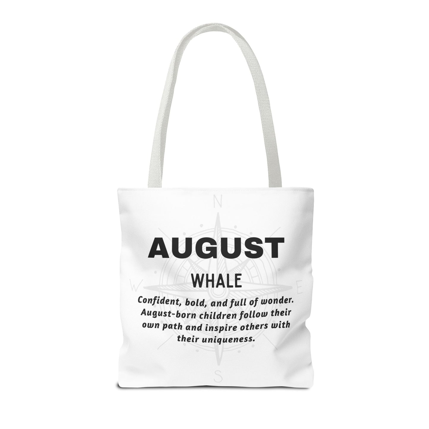 Kids Colorful August Whale Birth Month Tote Bag