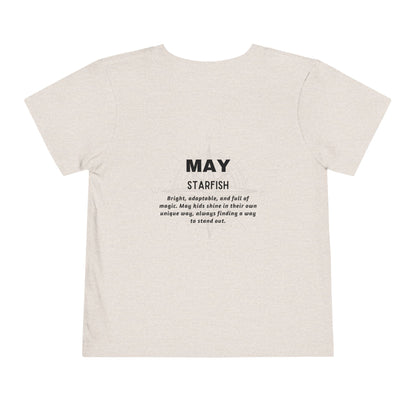 May Starfish Toddler TShirt Kids Birth Month Beach Tee