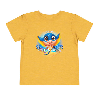 September Stingray Toddler Shirt, Kids Birth Month Sea Life Tshirt