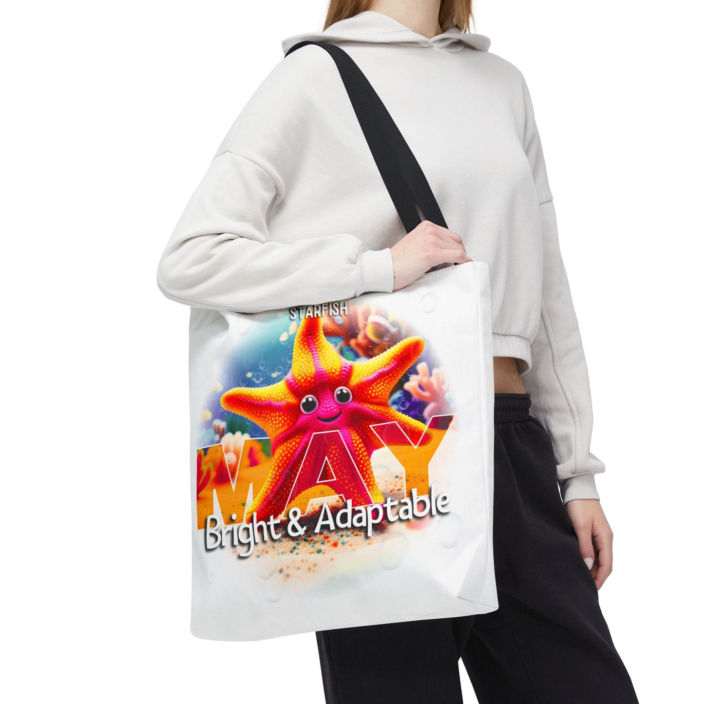 Kids Colorful May Starfish Birth Month Tote Bag