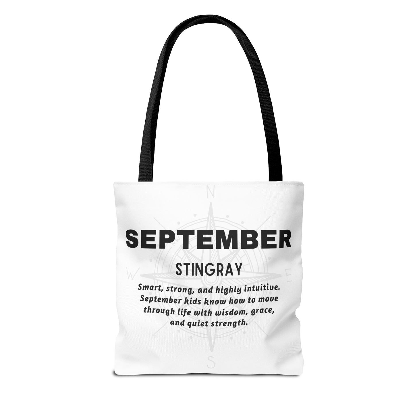 Kids Colorful September Stingray Birth Month Tote Bag