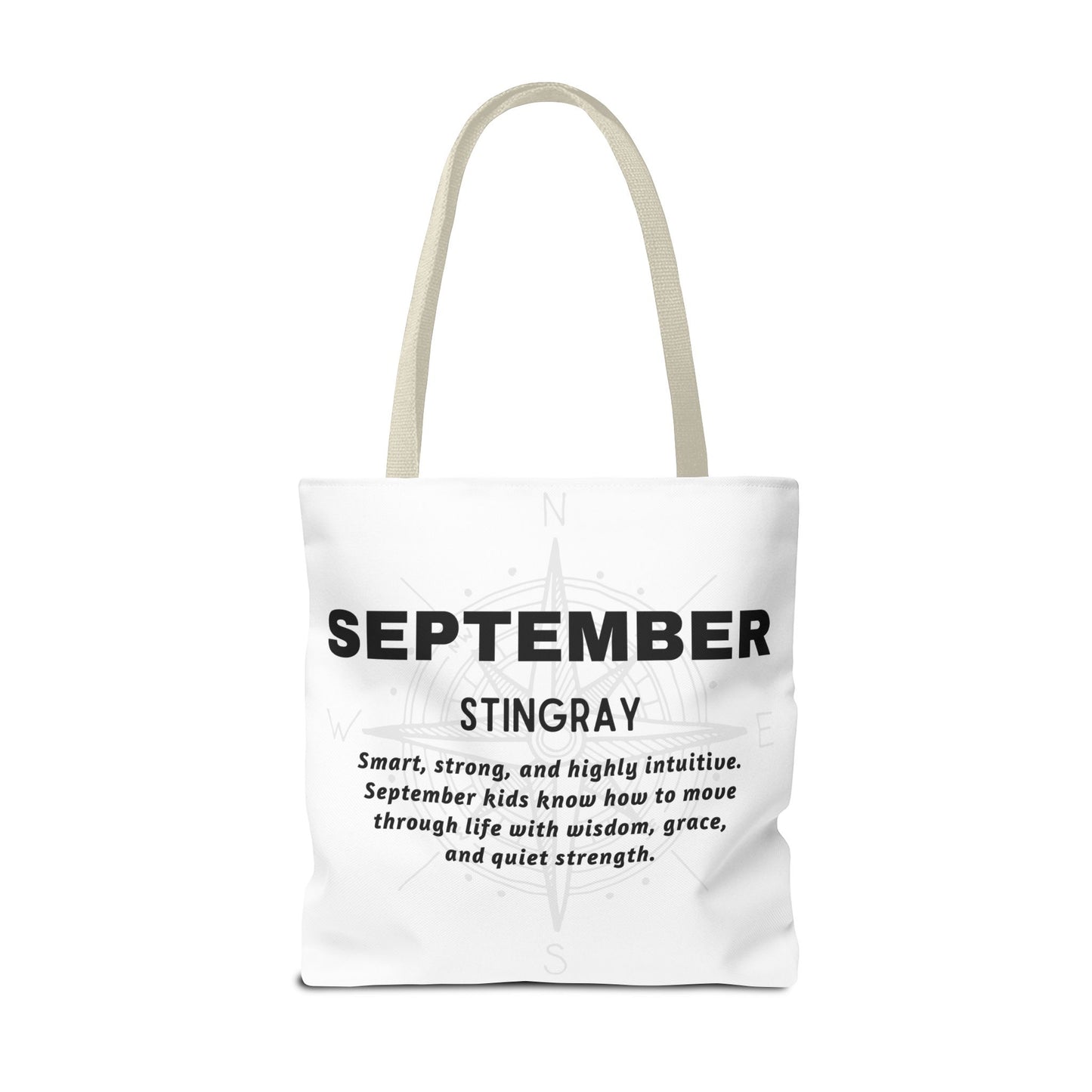 Kids Colorful September Stingray Birth Month Tote Bag