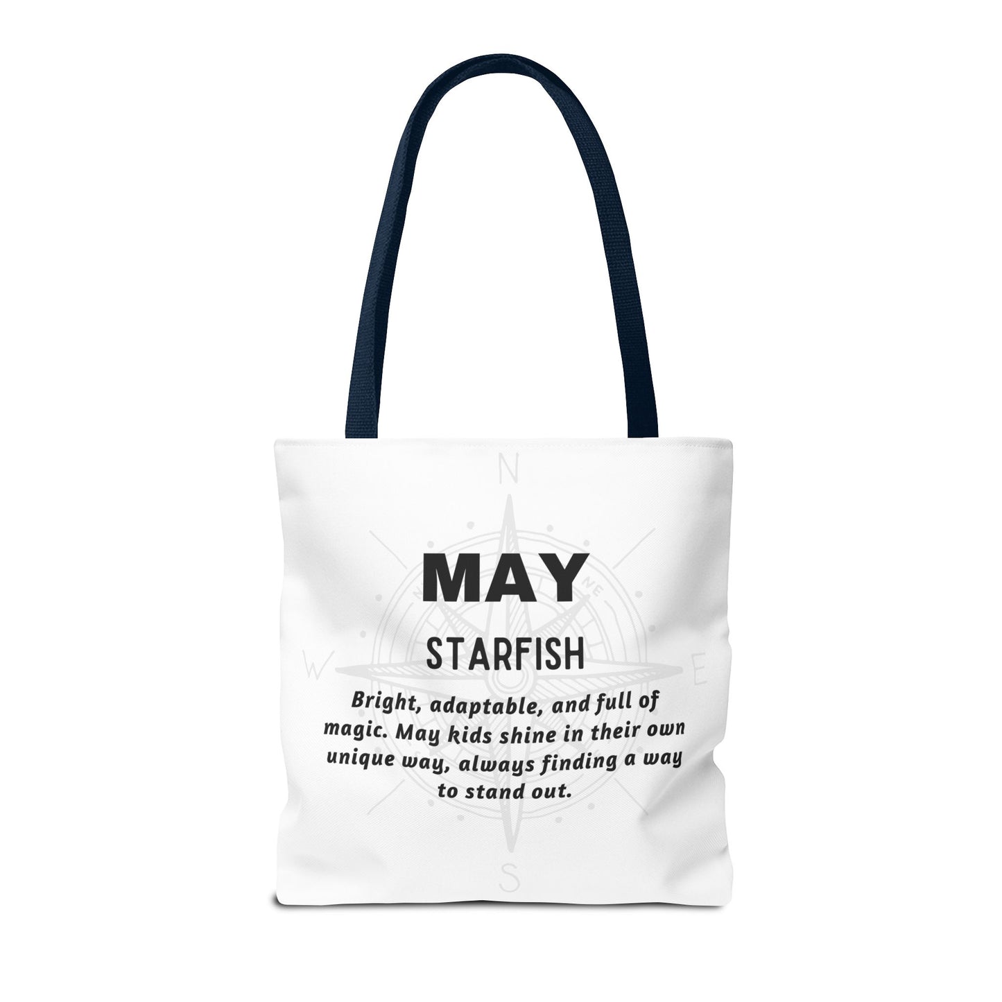 Kids Colorful May Starfish Birth Month Tote Bag