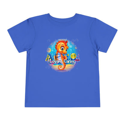 April Seahorse Toddler TShirt Kids Birth Month Ocean Tee