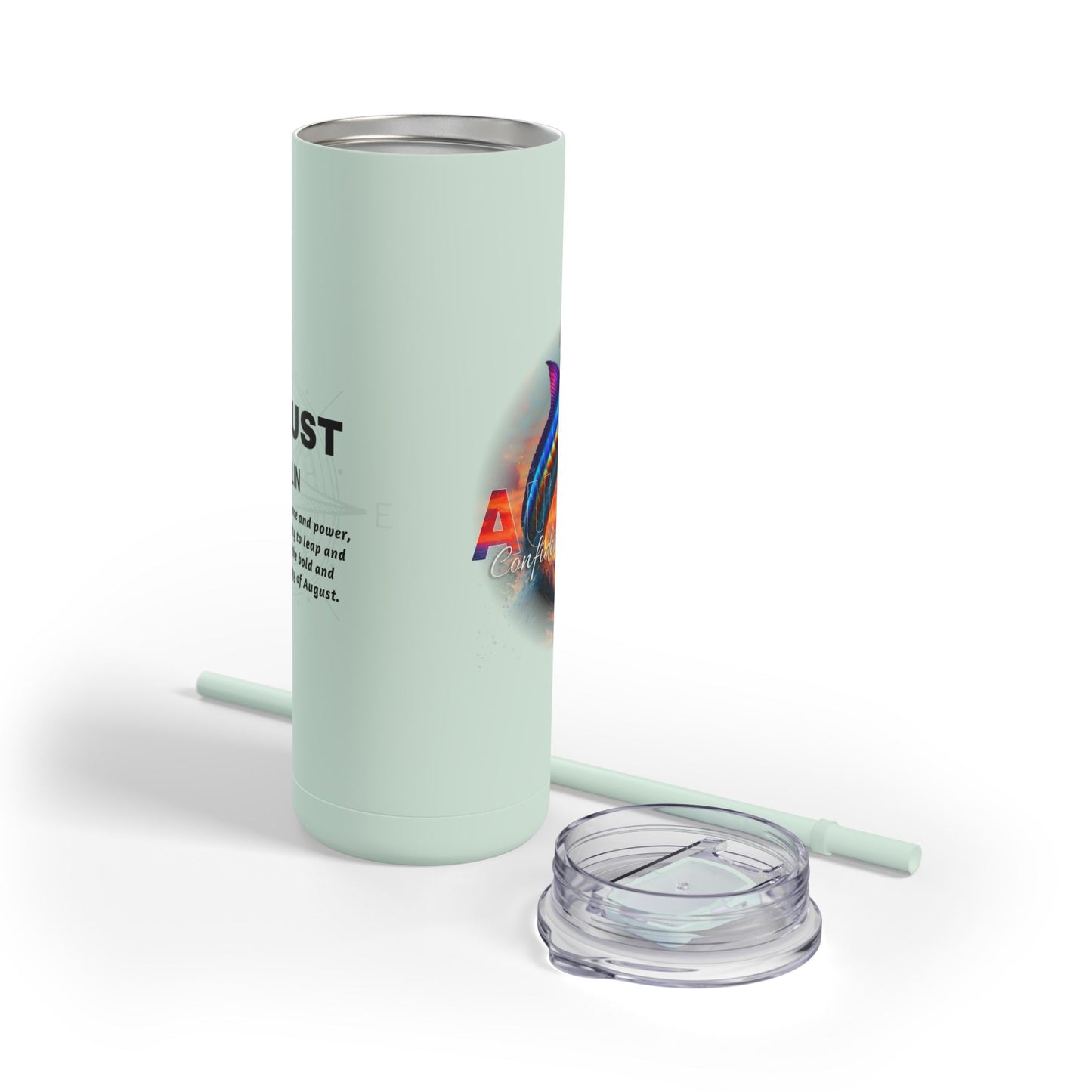 August Birth Month Marlin 20oz Skinny Matte Tumbler – Sleek, Strong & Adventurous Stainless Steel Travel Cup