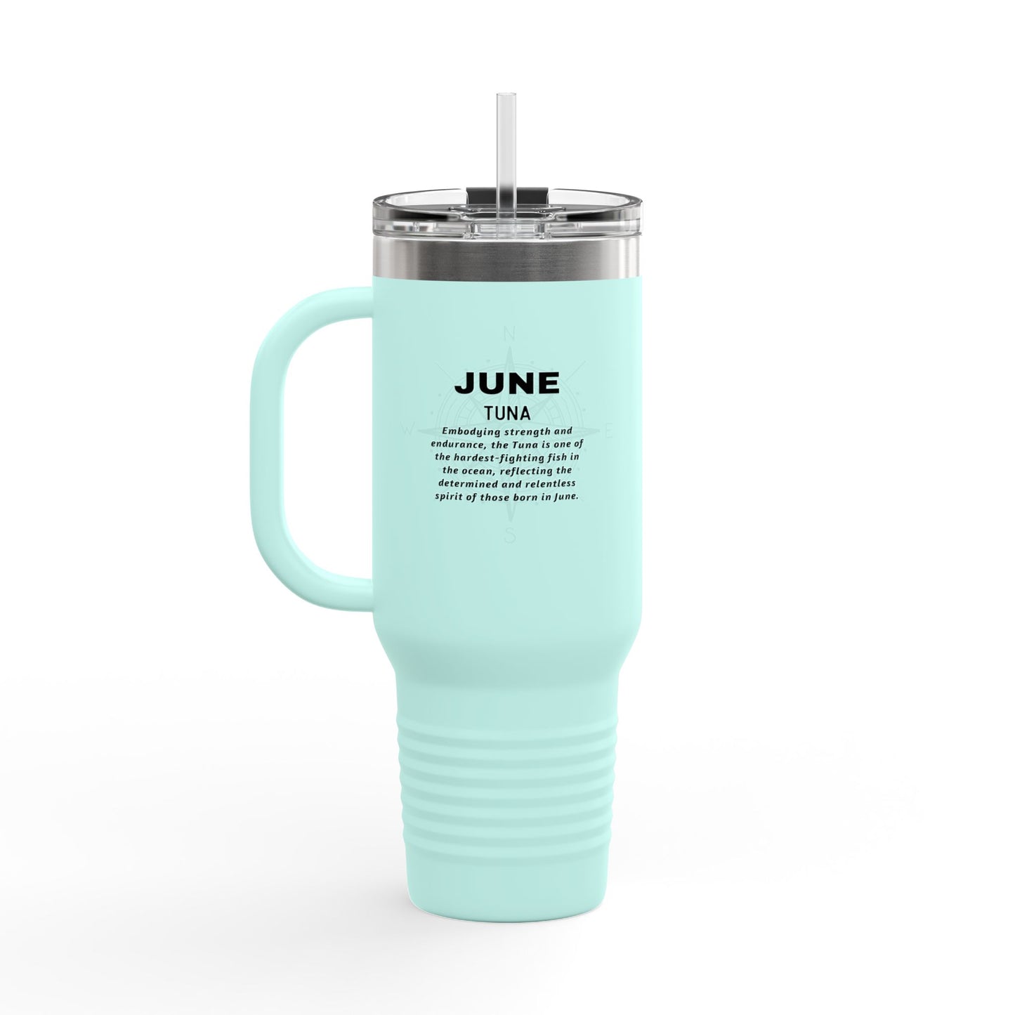 June Tuna Birth Month 40oz Travel Mug with Handle