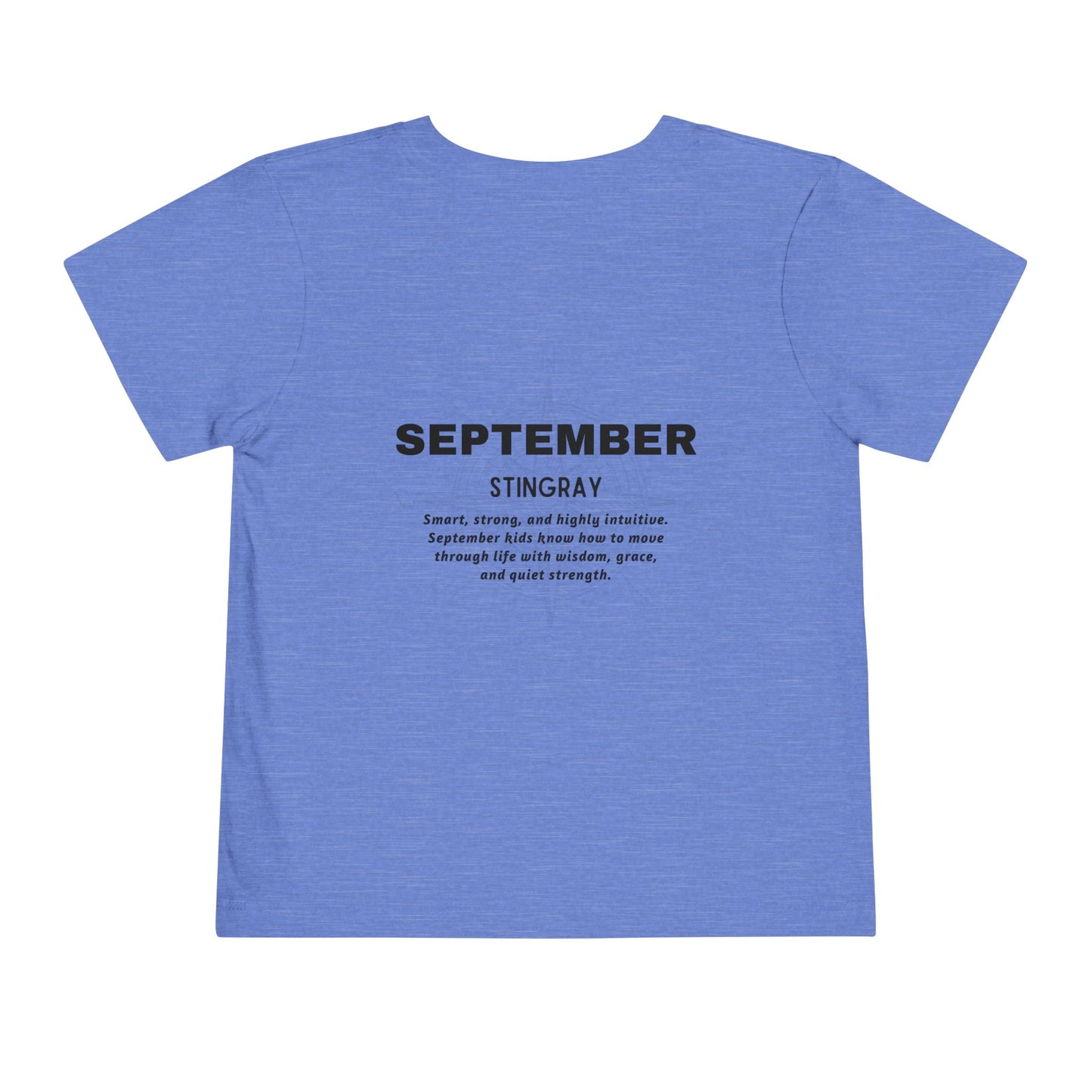 September Stingray Toddler Shirt, Kids Birth Month Sea Life Tshirt