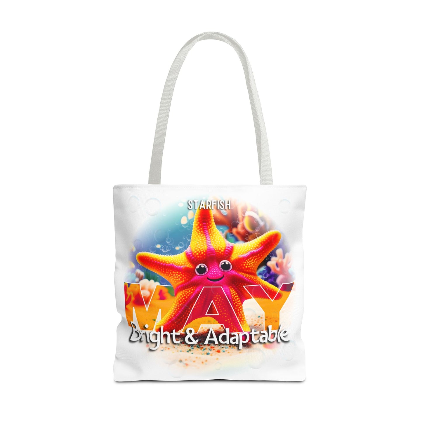 Kids Colorful May Starfish Birth Month Tote Bag