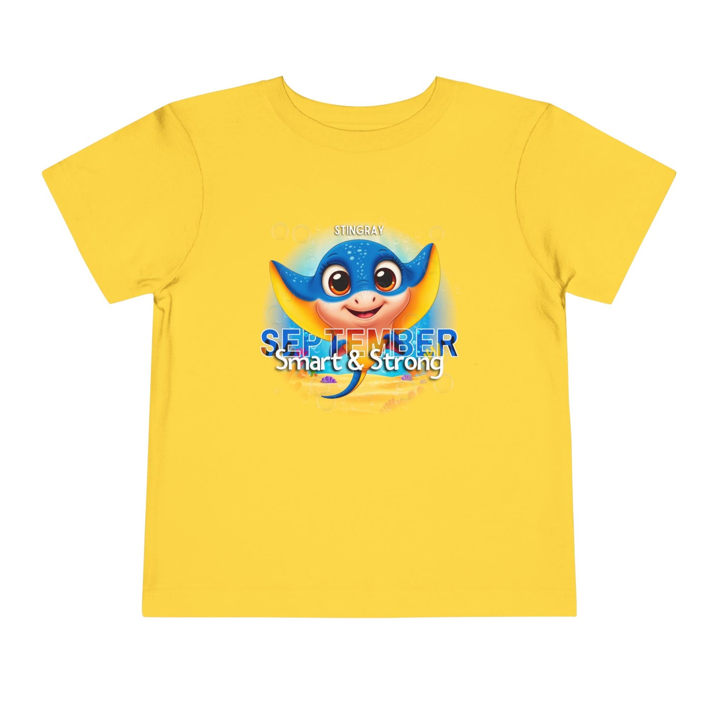 September Stingray Toddler Shirt, Kids Birth Month Sea Life Tshirt