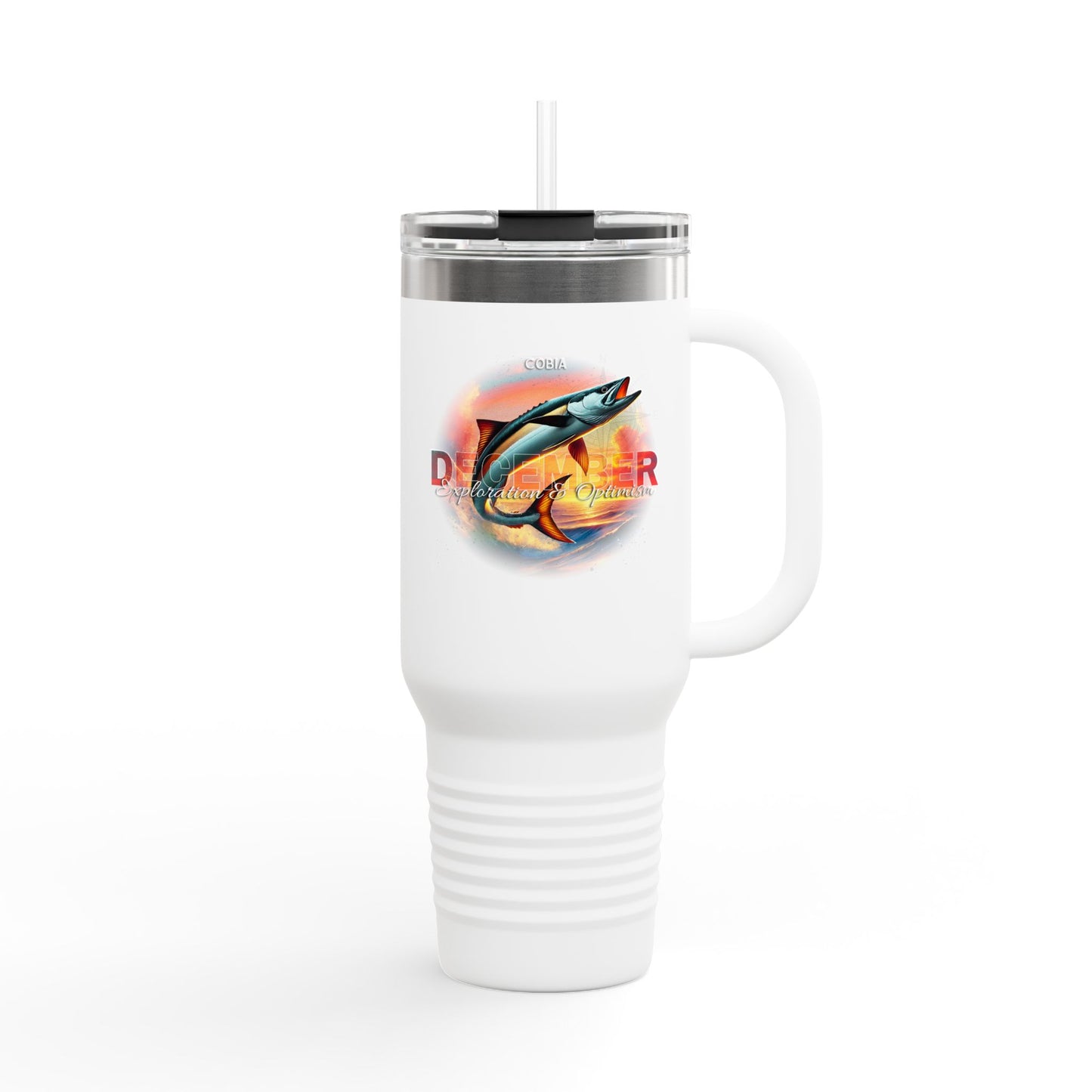 December Cobia Birth Month 40oz Travel Mug with Handle