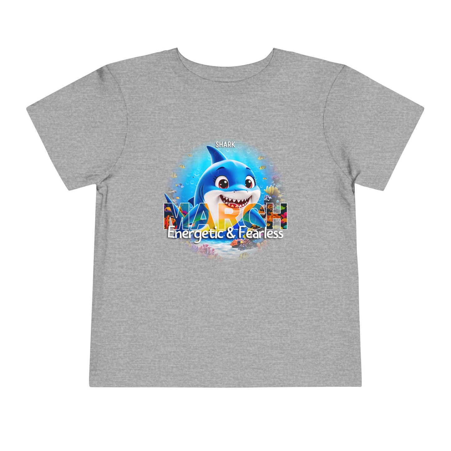 March Shark Toddler TShirt Kids Birth Month Ocean Adventure Tee