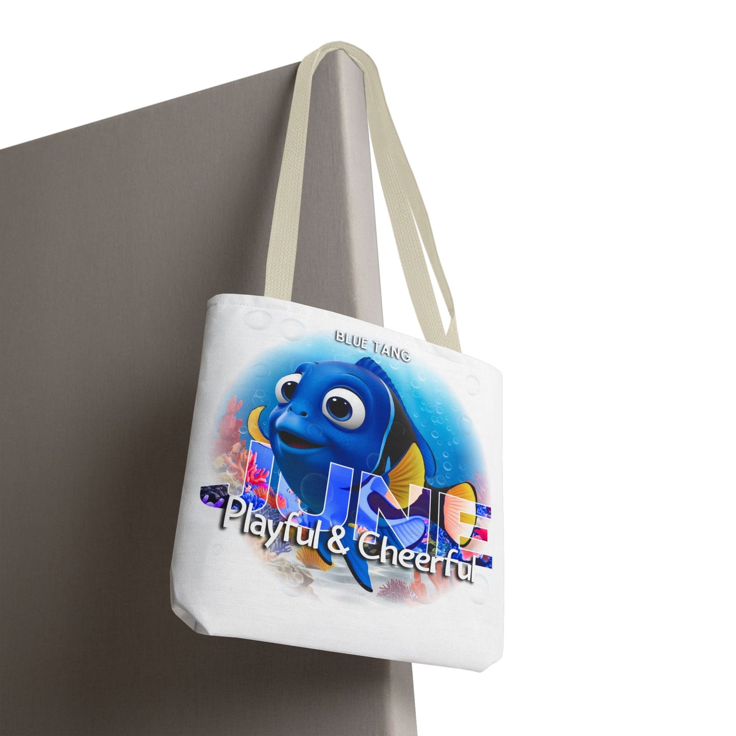 Kids Colorful June Blue Tang Birth Month Tote Bag