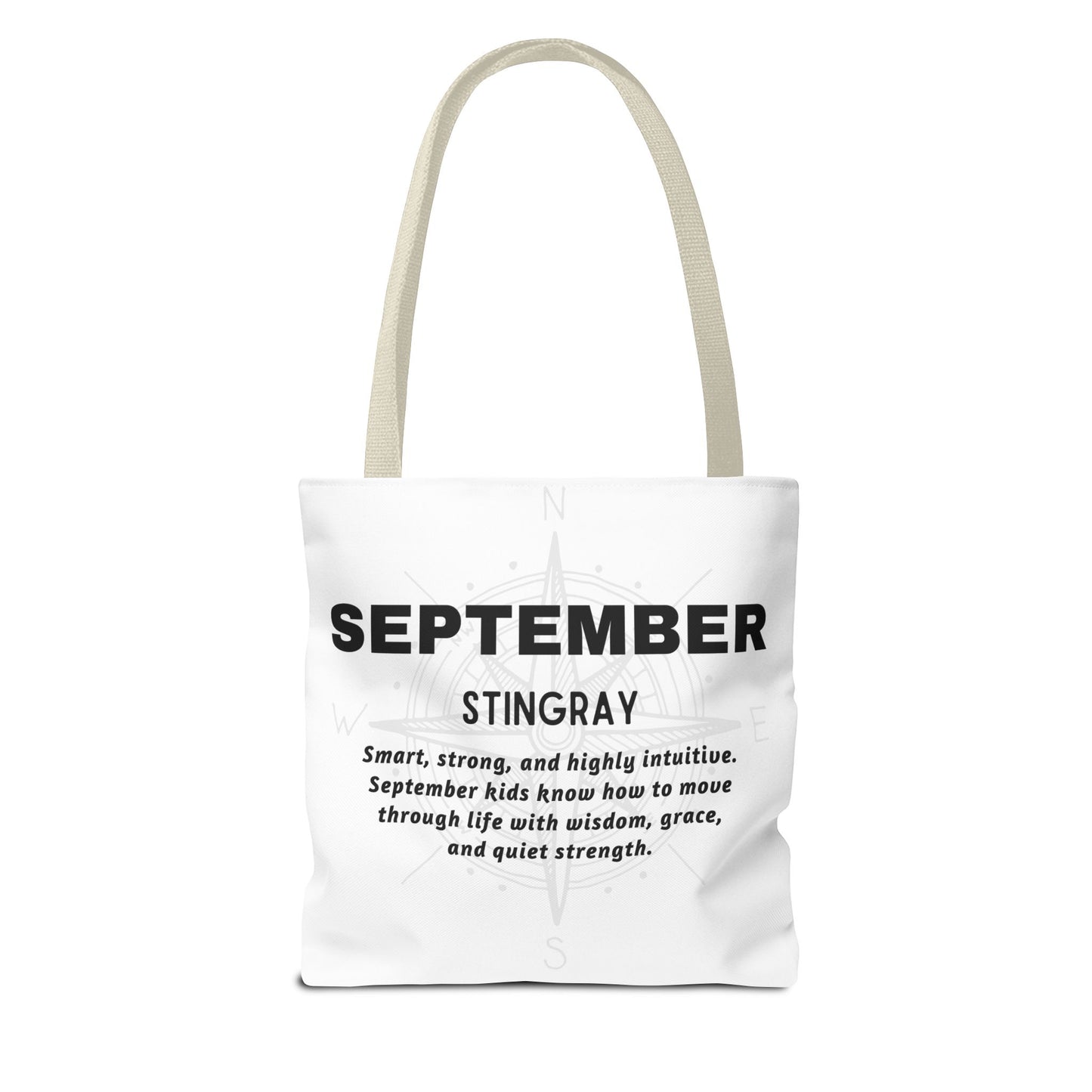 Kids Colorful September Stingray Birth Month Tote Bag