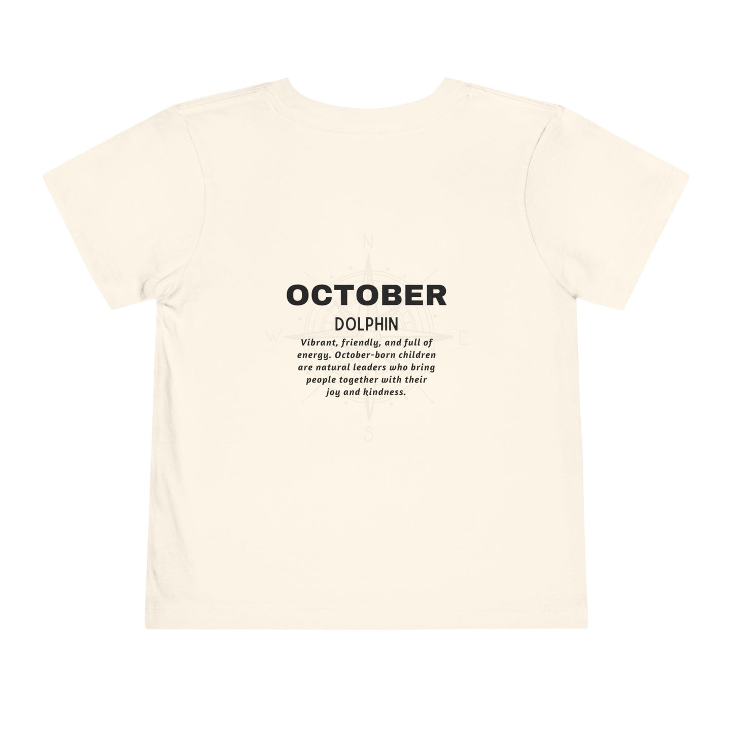 October Dolphin Toddler Tee Kids Birth Month Ocean Tshirt