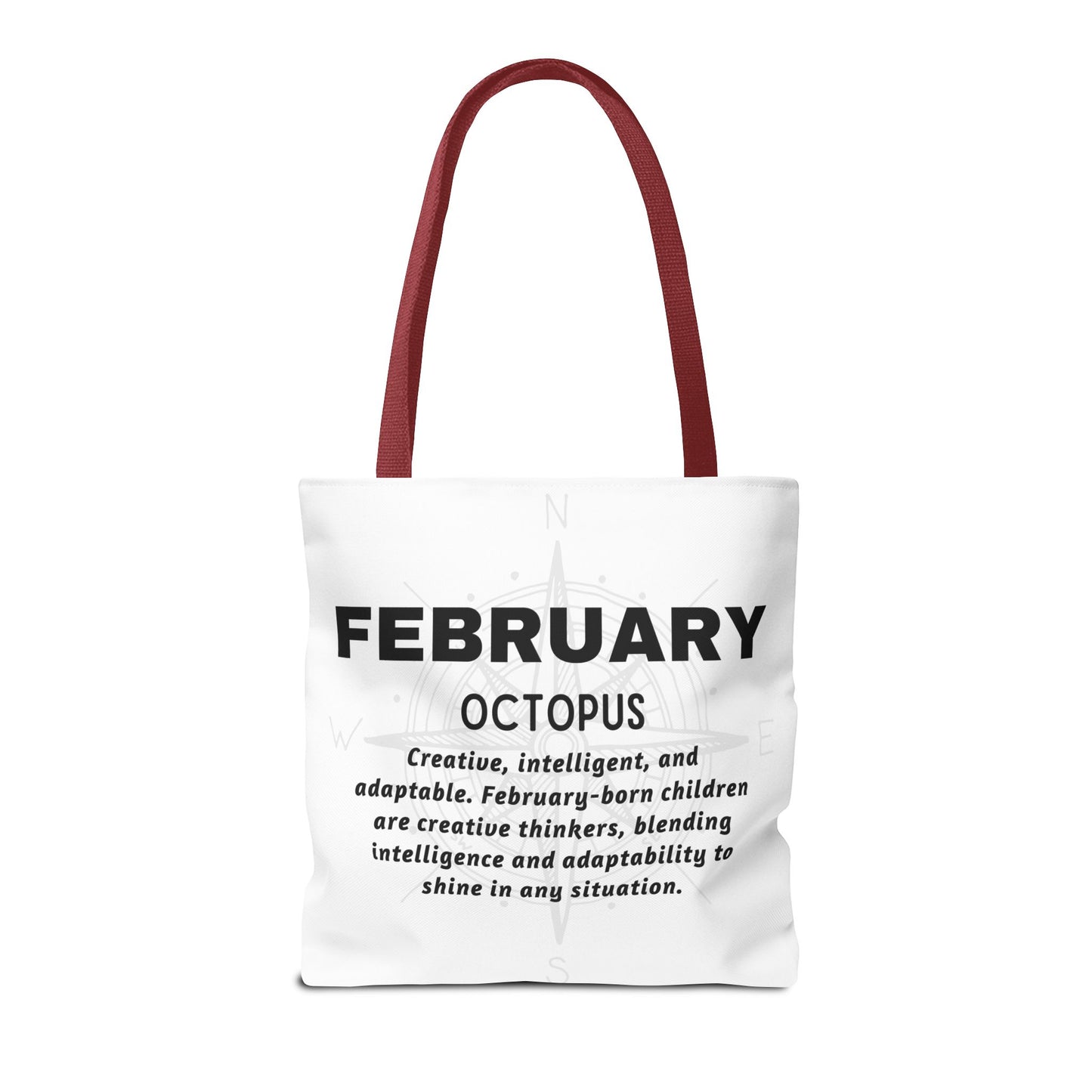 Kids Colorful February Octopus Birth Month Beach Tote Bag
