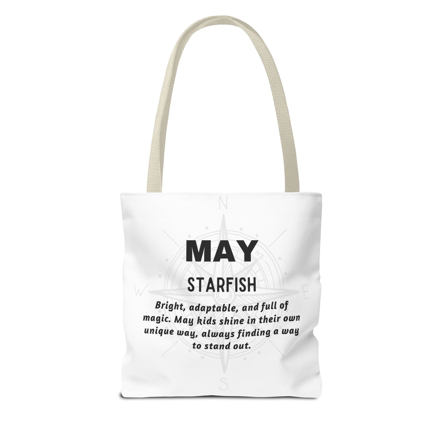 Kids Colorful May Starfish Birth Month Tote Bag