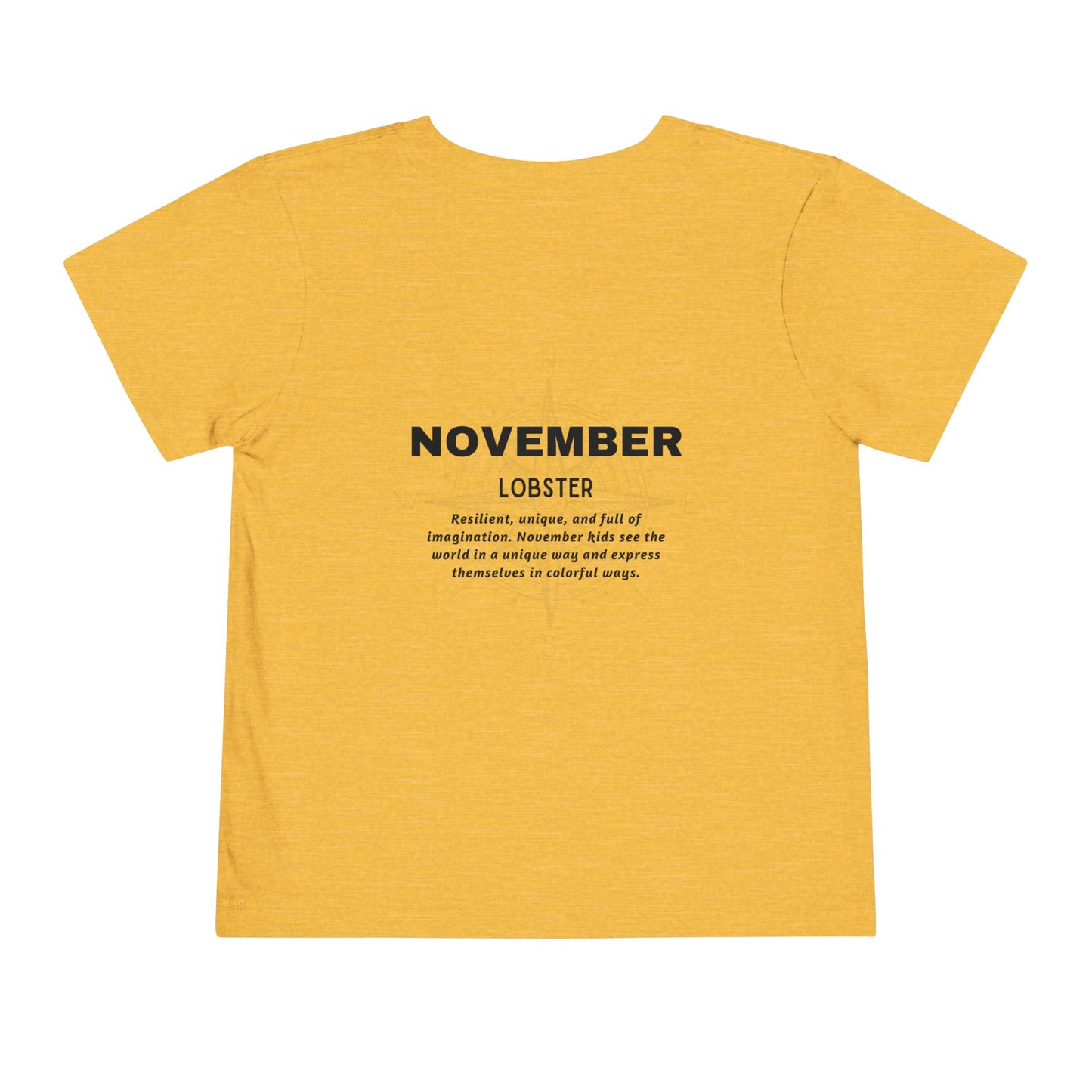 November Lobster Toddler TShirt Kids Birth Month Sea Life Tee
