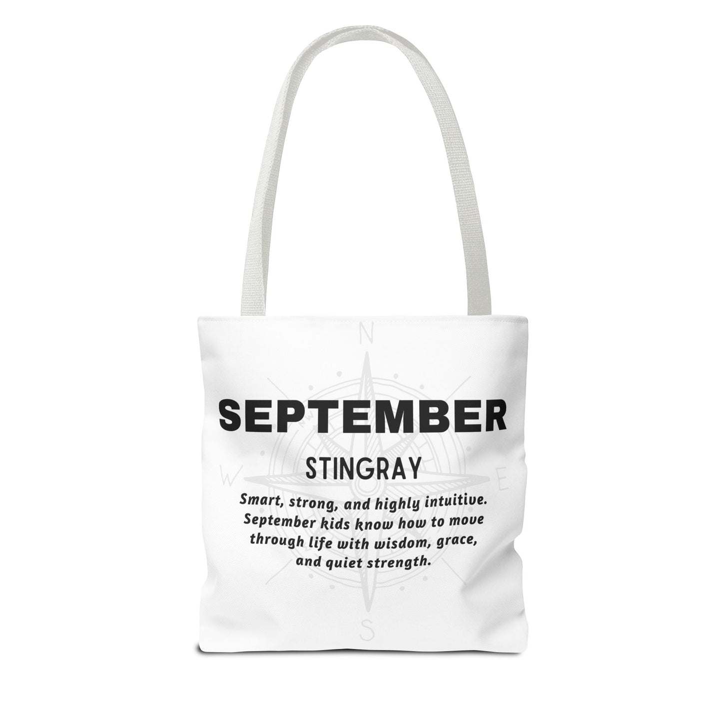 Kids Colorful September Stingray Birth Month Tote Bag