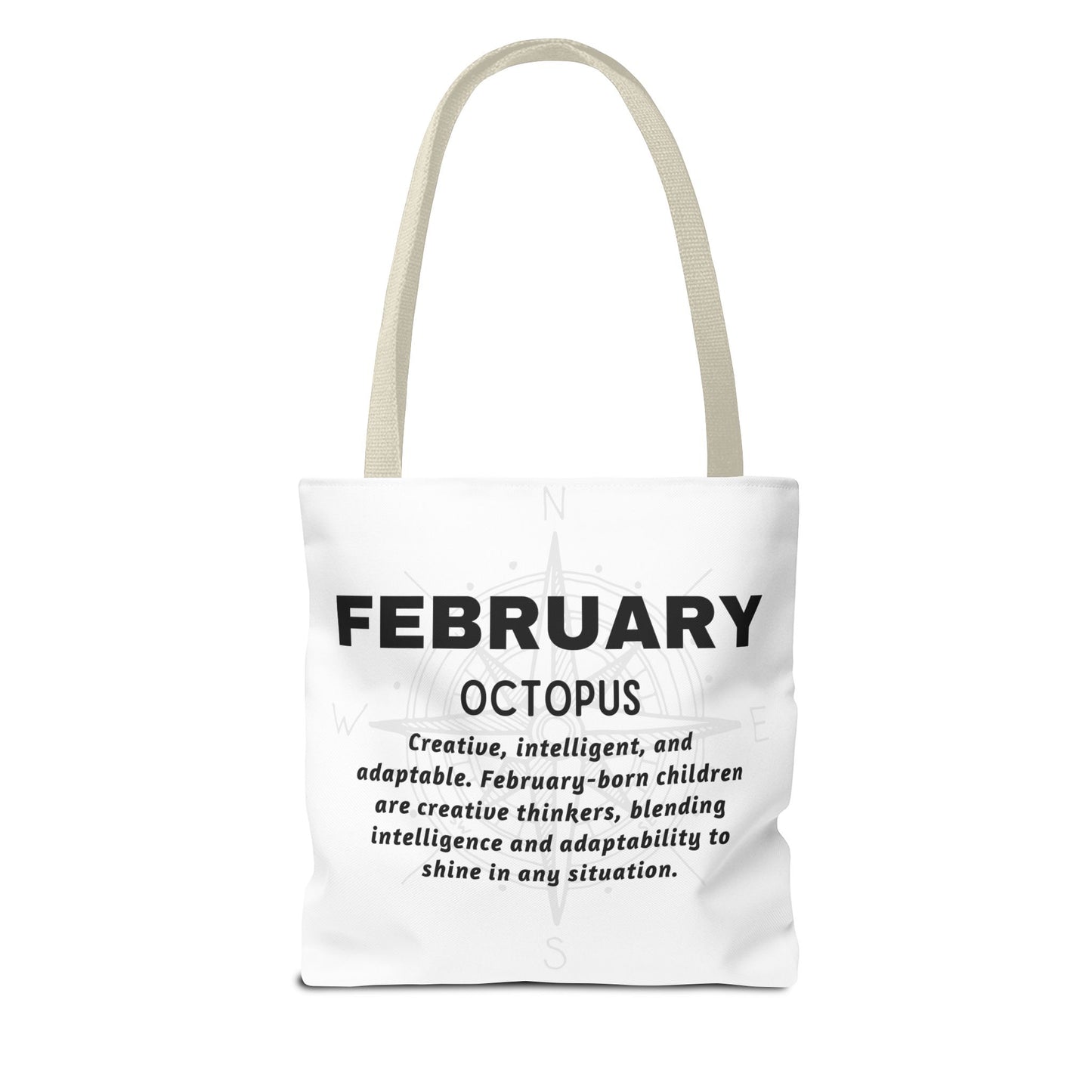 Kids Colorful February Octopus Birth Month Beach Tote Bag