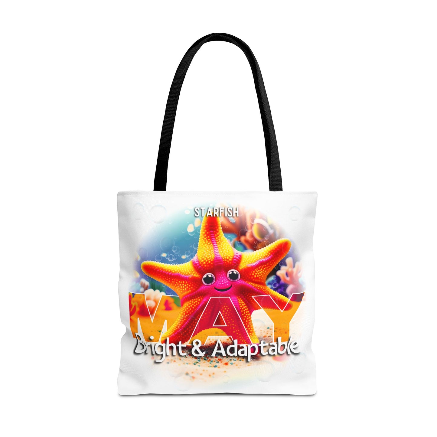 Kids Colorful May Starfish Birth Month Tote Bag