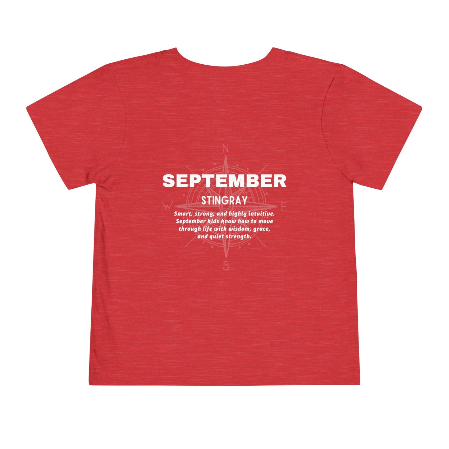 September Stingray Toddler Shirt, Kids Birth Month Sea Life Tshirt
