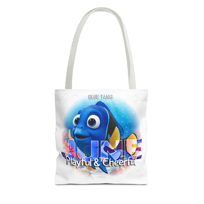Kids Colorful June Blue Tang Birth Month Tote Bag