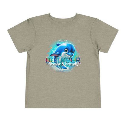 October Dolphin Toddler Tee Kids Birth Month Ocean Tshirt