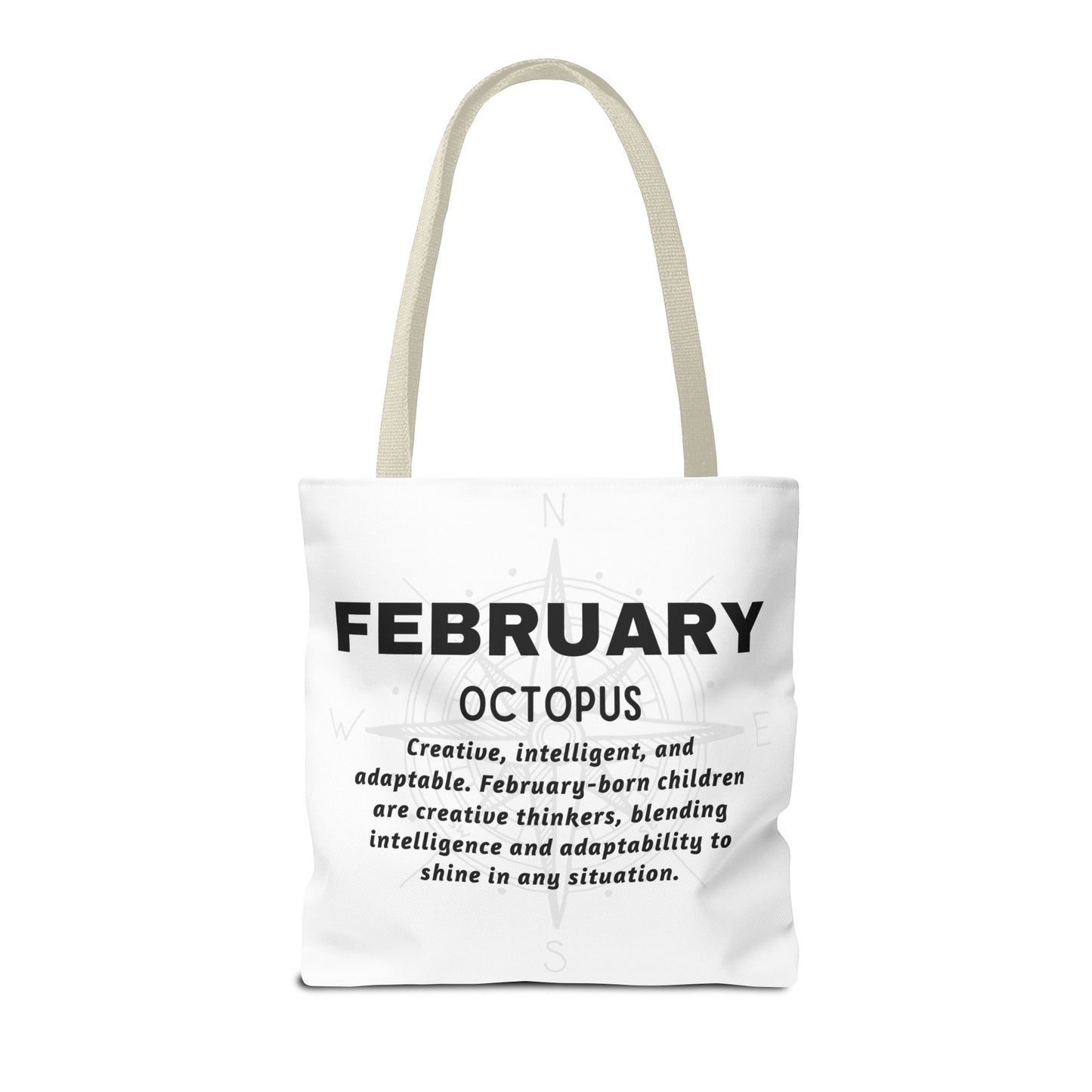 Kids Colorful February Octopus Birth Month Beach Tote Bag