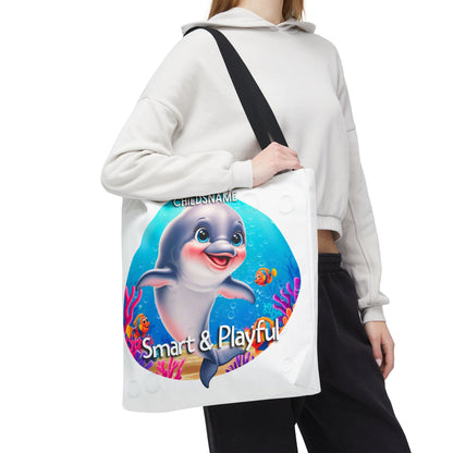 Personalized Kids Octopus Beach Tote Bag Smart & Playful