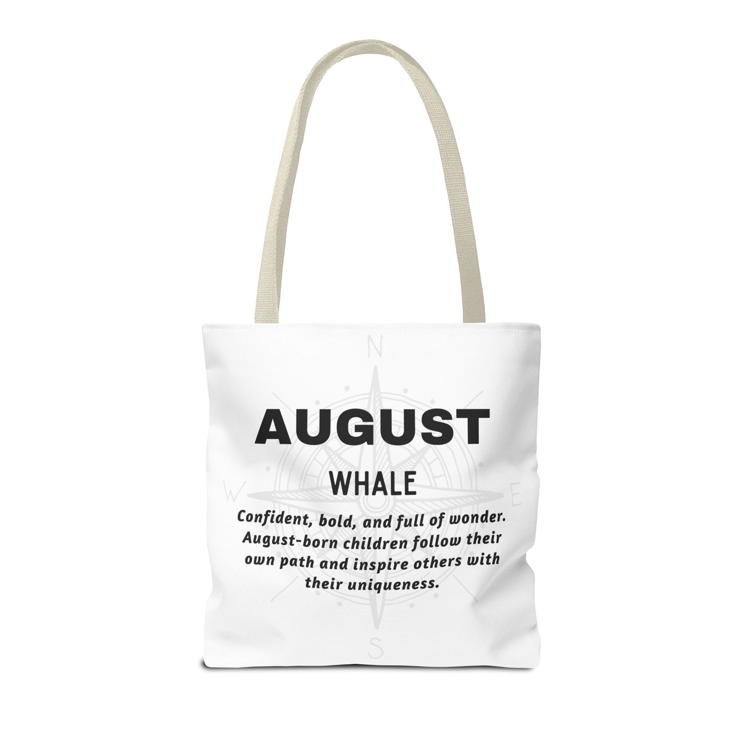 Kids Colorful August Whale Birth Month Tote Bag