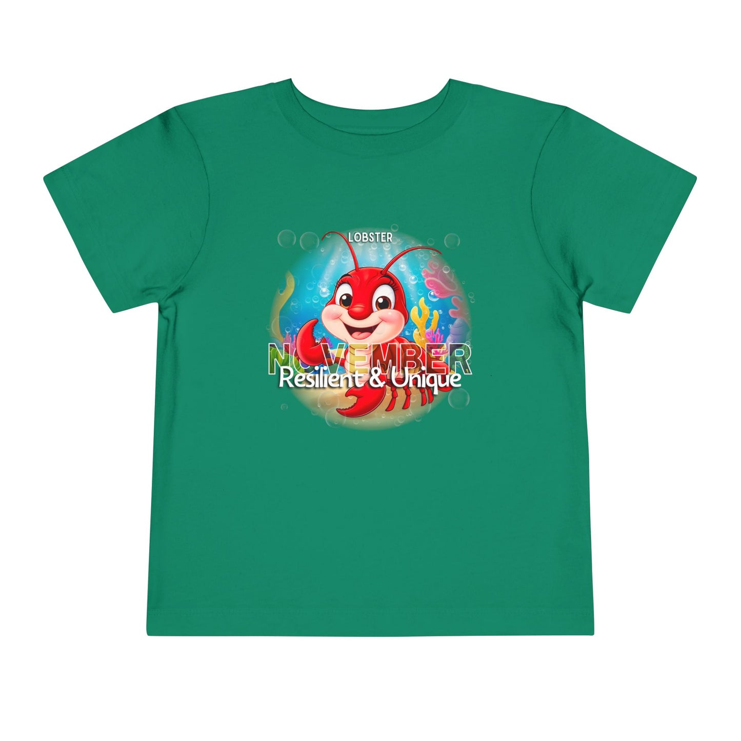 November Lobster Toddler TShirt Kids Birth Month Sea Life Tee