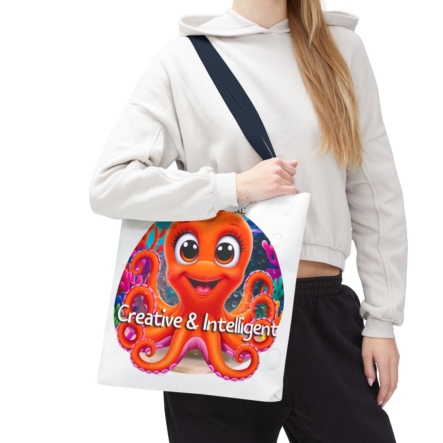 Personalized Kids Octopus Beach Tote Bag – Creative & Intelligent – Custom Sea Life Bag with Name