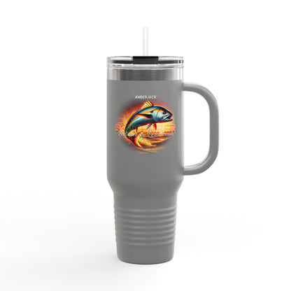September Amberjack Birth Month 40oz Travel Mug with Handle