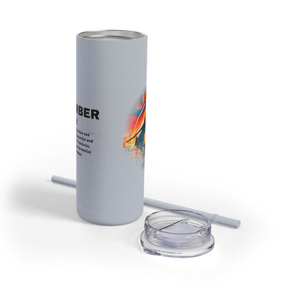 November Shark 20oz Skinny Matte Tumbler Birth Month Travel Cup