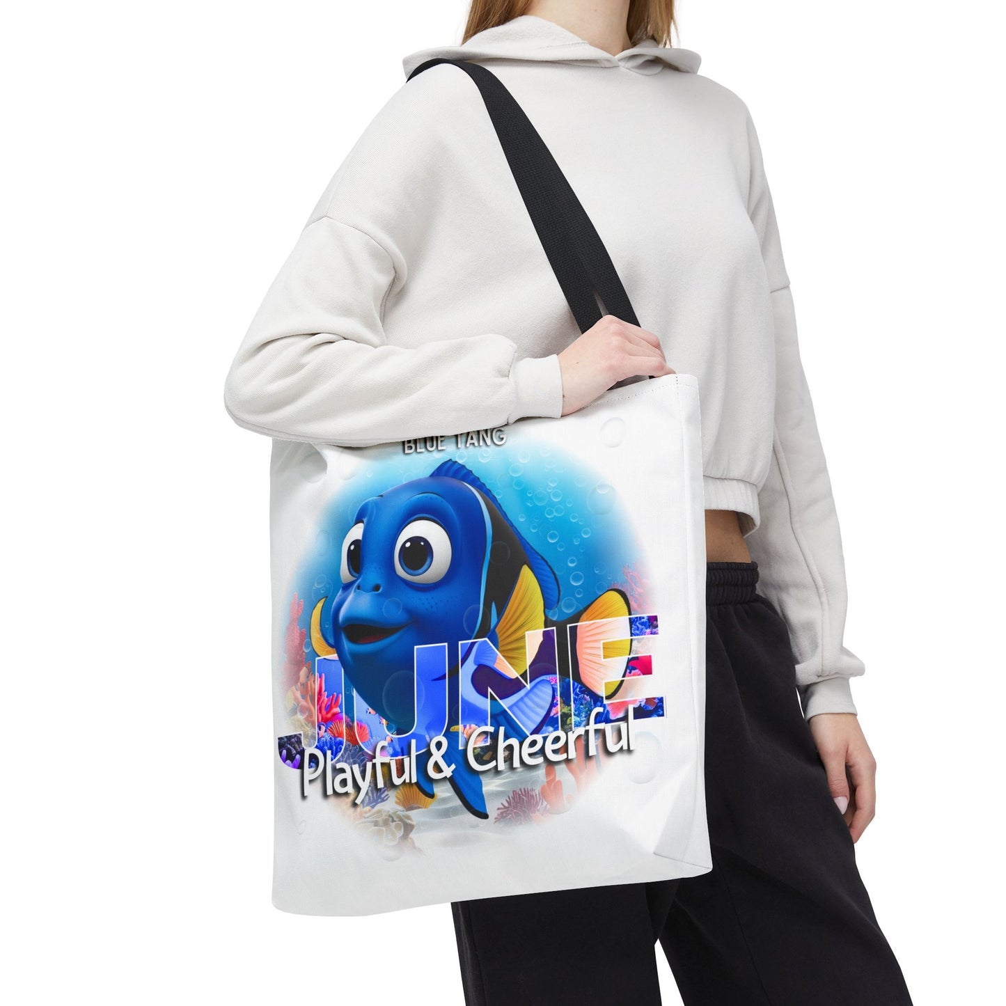 Kids Colorful June Blue Tang Birth Month Tote Bag