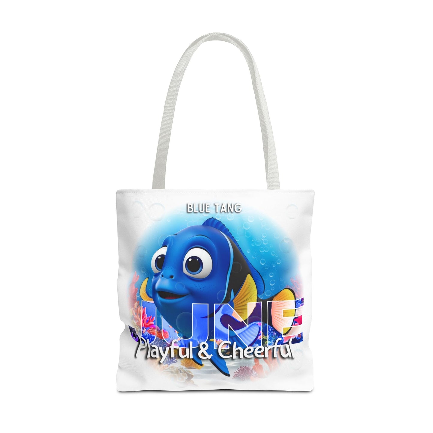 Kids Colorful June Blue Tang Birth Month Tote Bag