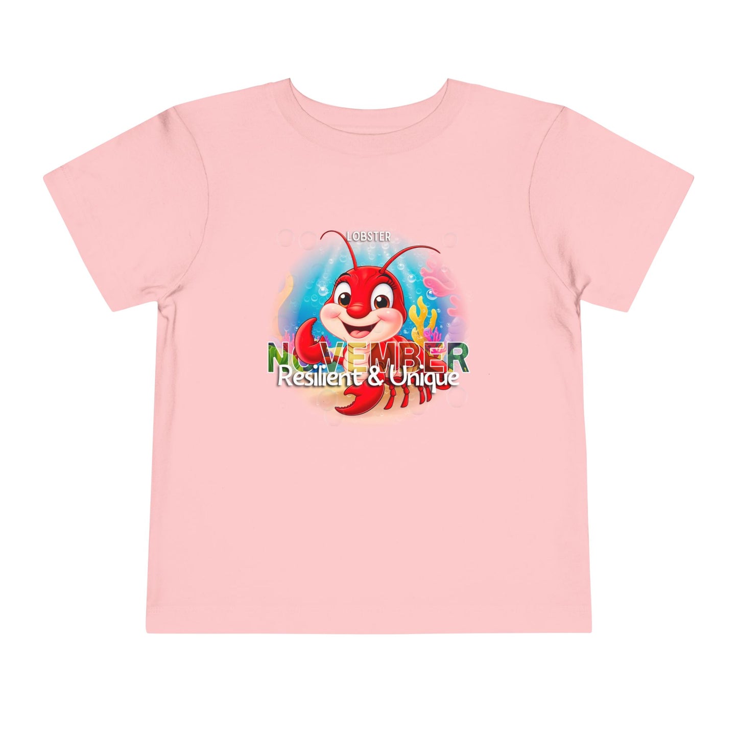 November Lobster Toddler TShirt Kids Birth Month Sea Life Tee